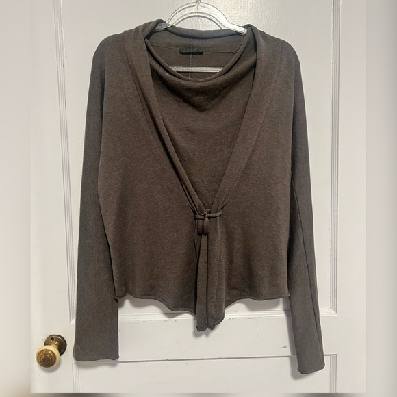 OSKA Stone draped silk wool cowl neck lagenlook Sweater Size 6/8 $409 - Picture 1 of 4